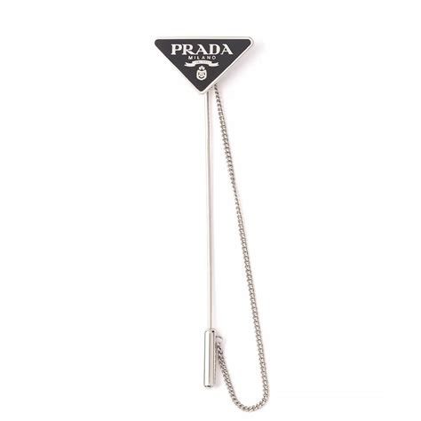 prada safety pin|prada symbole brooch.